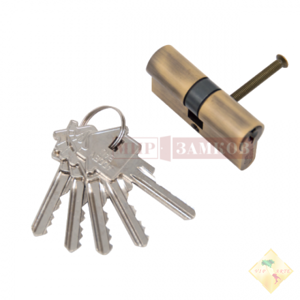 Цилиндр ключ-ключ CYL 5-60 KEY BRONZE ADDEN BAU - фото 1
