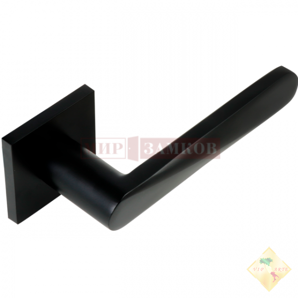 Дверная ручка на квадратной розетке  LEDO S-522 BLACK ADDEN BAU - фото 1