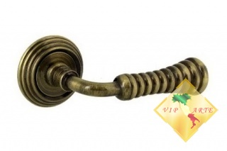 Ручка дверная на розетке ZEDRA "ЗЕДРА" MM 1206.04 бронза сатинированная - фото 1