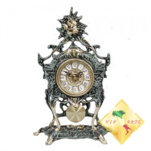 Каминные Часы с маятником из бронзы испанской фабрики VIRTUS 1945, 5223 (32х23 см)
