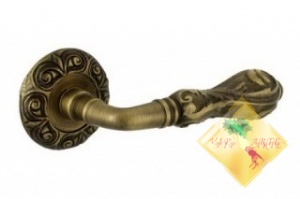 Ручка дверная на розетке LUXOR &quot;ЛЮКСОР&quot; MM 2104.21 бронза вестерн