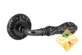 Ручка дверная на розетке LUXOR "ЛЮКСОР" MM 2104.23 античное серебро - фото 1