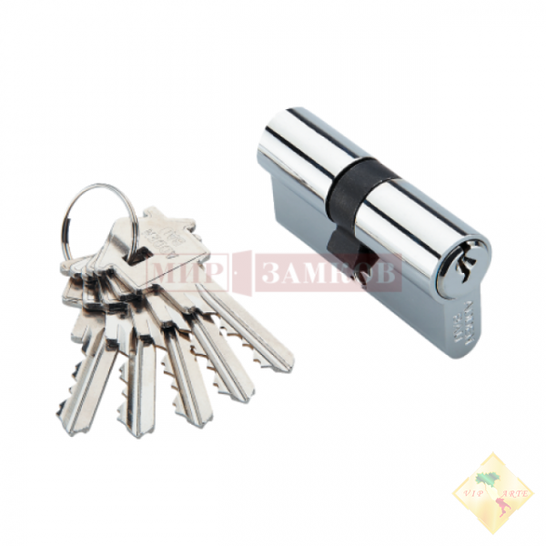 Цилиндр ключ-ключ CYL 5-60 KEY CHROME ADDEN BAU - фото 1